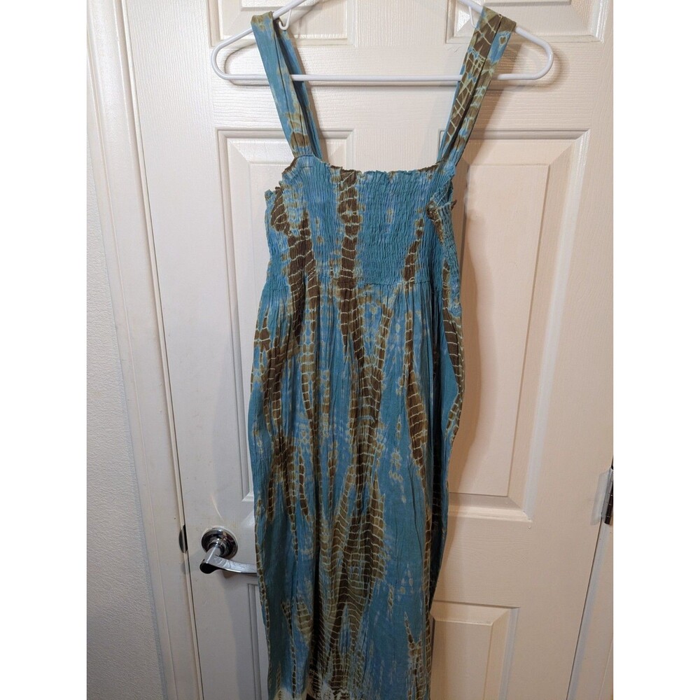 Multicolor Women's Blue Green Brown Dress By Girl Talk Size Large NWT